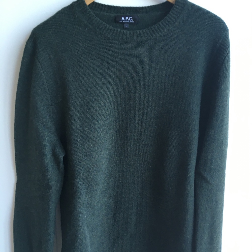 Men’s wool APC crew neck sweater